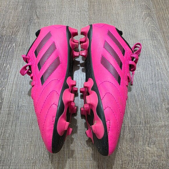 adidas Kids Soccer Cleats Size 13K Pink Black FG Firm Ground – Used - Picture 9 of 10